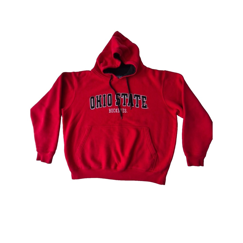 Ohio State Buckeyes Hoodie Sweatshirt Men's Medium Red Pullover NCAA‎